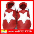 2015 wholesales different colors wine red and white star sheepskin flat embroidered genuine leather shoes women